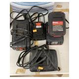 Battery chargers and batteries