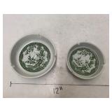 2cnt Green and White Ash Trays