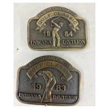 2 Belt Buckles - Golf Classic
