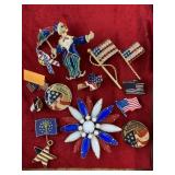 Red, White & Blue pins