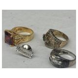 Jewelry - Rings & Tie Pin - all marked 925 /
