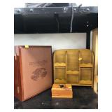 Wooden Boxes & Wall Shelf
