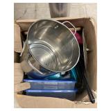 Stock pot, paper towel dispenser, cookware,