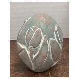 Isabel Bloom concrete egg sculpture featuring a