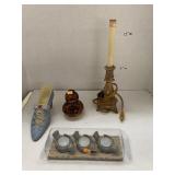 Lamp, Glass, Bird Candles, Shoe Decor