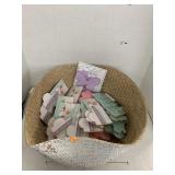 Basket with Dry Erase Bin Clips and Butterfly