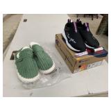 Champion Shoes and Green Slippers