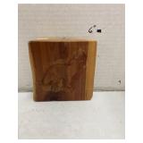 Carved wolf wood decor