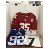3 Jerseys, Chiefs, Colts new w tags, Steelers