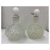 VINTAGE HOBNAIL MILK GLASS PERFUME Bottles