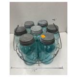 7 Ball Mason Jars w/ Carrier