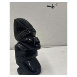 Vintage Black Onyx? Carved Figurine