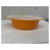 Pyrex Orange Oval Cinderella Casserole Dish No