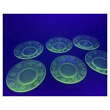 Uranium Glass Salad Plates