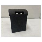 Vintage Cast Iron US Mail Box Bank Coin Bank