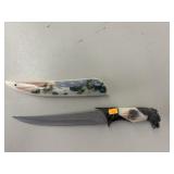 Bowie Knife American Flag & Wolf Decor