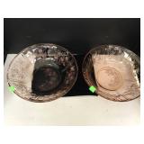 2 Vntg Federal Glass Cabbage Bowl