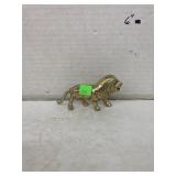 Vntg brass lion figure