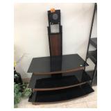 Entertainment Stand w/ Glass Shelves