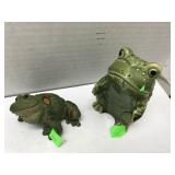 2 Frog Decorations