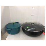 Food Network Cast Iron Pan & Imusa 13.5qt Pan