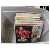 Tub of vinyl records
