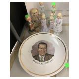 Nixon plate and Figurines