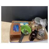 Misc Box, box, jar of Wooden Spools