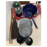 Metal Dishes, Lantern, Wooden Decor, Rug