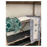2- woven blankets & a table runner