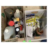 2 boxes of garage items and misc
