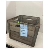 Vintage 1957 Wooden Milk Crate