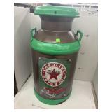 Vintage Milk Can w/ Texaco Decor