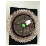 Pink Divided relish Dish, Miss America