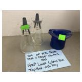 Set of MCM Pyrex Salt n Pepper & 1959s Lowell