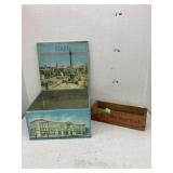 Metal biscuit tin and Windsor Club Cheese box