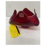 Viking Glass Red Handkerchief Candy Dish