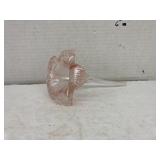 Hand blown glass pink Art flower vase