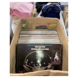 Box of vinyl records