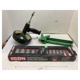 SAE shallow socket set, caulk gun, & power