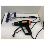 Warrior heat gun & Kobalt extension handle roller