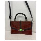 faux crocodile leather handbag