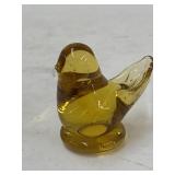Vintage Golden Canary Art Glass Bird Figure