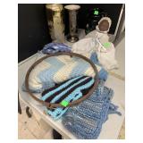 Vases, Doll, Crocheted items