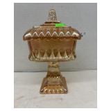 Jeannette Glass Carnival Glass candy dish