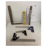 Combination-Squares, Level, Metal Rulers
