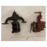 Vntg Lisle Cylinder Ridge Reamer and Table Vise