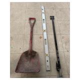 Level, Plastic Shovel, Cargo Bar