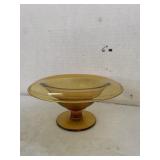 Amber-colored Glass Dish