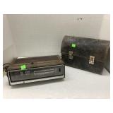 General Electric clock radio and lunchbox